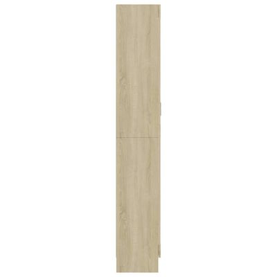 vidaXL Vitrininė spintelė, ąžuolo, 82,5x30,5x185,5cm, apdirbta mediena