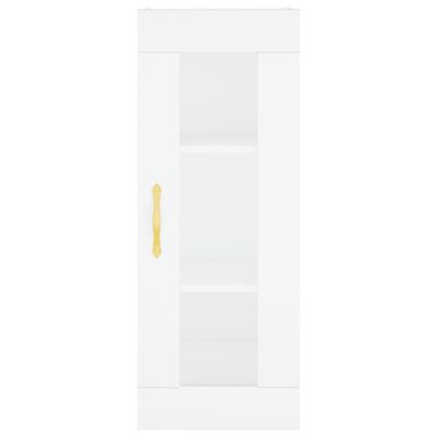 vidaXL Prie sienos montuojama spintelė, baltos spalvos, 34,5x34x90cm