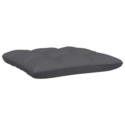 vidaXL Sodo pakoja su antracito pagalvėle, juoda, pušies masyvas