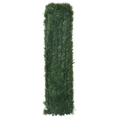 vidaXL Dirbtinės žolės tvora, žalios spalvos, 1x5m