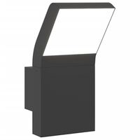 vidaXL Sieninis lauko LED šviestuvas, juodos spalvos, lietas aliuminis