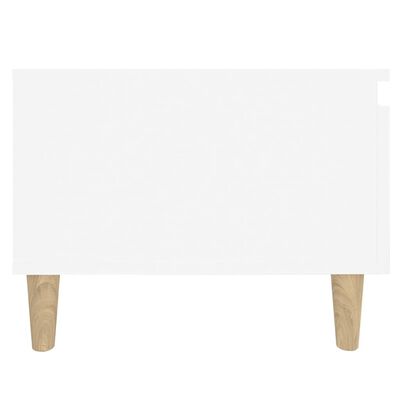 vidaXL Šoninis staliukas, baltos spalvos, 50x46x35cm, apdirbta mediena