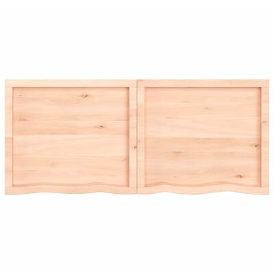 vidaXL Vonios kambario stalviršis, 140x60x(2-4) cm, medienos masyvas