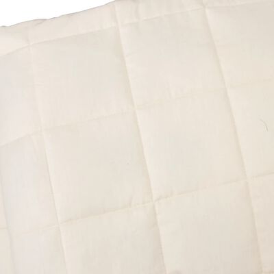 vidaXL Sunki antklodė, šviesi kreminė, 155x220cm, audinys, 11kg