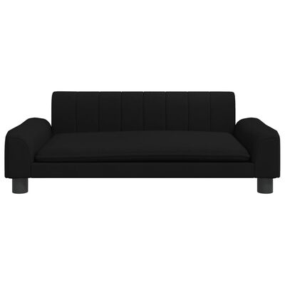 vidaXL Vaikiška sofa, juodos spalvos, 90x53x30cm, audinys