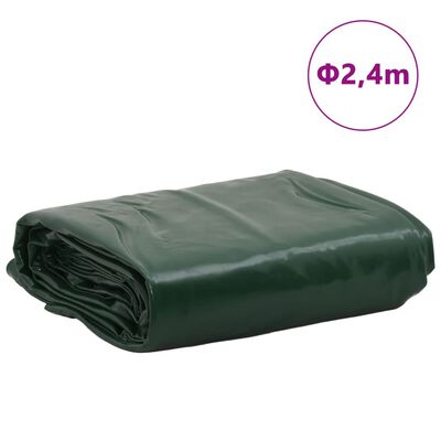 vidaXL Tentas, žalios spalvos, 2,4m skersmens, 650g/m²