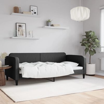 vidaXL Sofa, juodos spalvos, 90x200cm, audinys