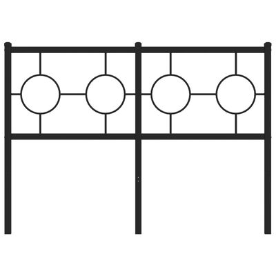 vidaXL Metalinis galvūgalis, juodos spalvos, 120cm