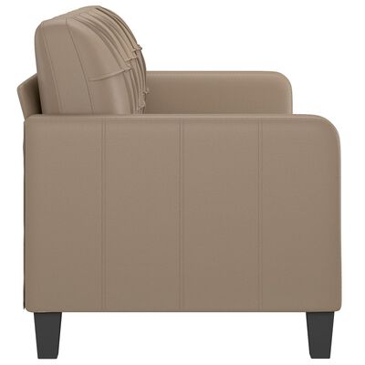 vidaXL Trivietė sofa, kapučino spalvos, 180cm, dirbtinė oda