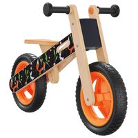 vidaXL Vaikiškas balansinis dviratis, oranžinis, su spaudiniais