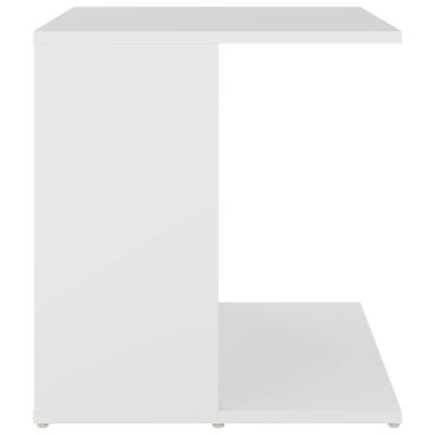 vidaXL Šoninis staliukas, baltos spalvos, 45x45x48cm, apdirbta mediena