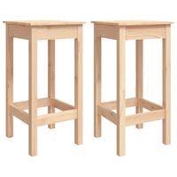 vidaXL Baro kėdės, 2vnt., 40x40x78cm, pušies medienos masyvas
