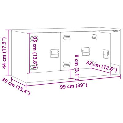 vidaXL Televizoriaus spintelė, antracito spalvos, 99x39x44cm, plienas