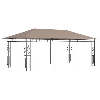 vidaXL Pavėsinė su tinkleliu nuo uodų, taupe spalvos, 6x3x2,73m