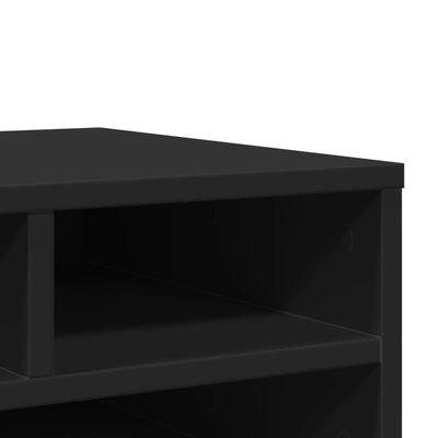 vidaXL Spausdintuvo stovas, juodas, 49x40x22,5cm, apdirbta mediena