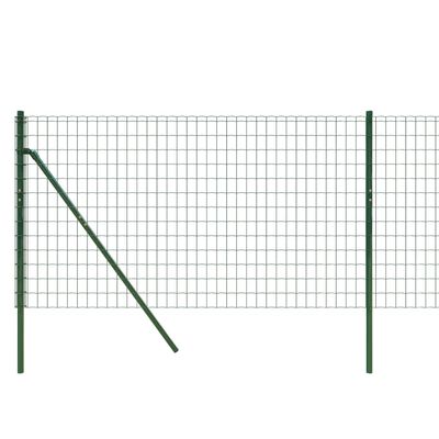 vidaXL Vielinė tinklinė tvora, žalia, 1x25m, galvanizuotas plienas