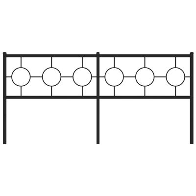 vidaXL Metalinis galvūgalis, juodos spalvos, 180cm