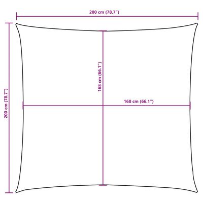 vidaXL Tentas nuo saulės, oksfordo aud., kvadratas, 2x2m, kreminė sp.