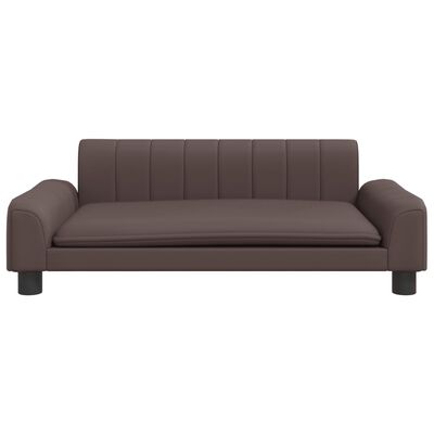 vidaXL Vaikiška sofa, rudos spalvos, 90x53x30cm, dirbtinė oda