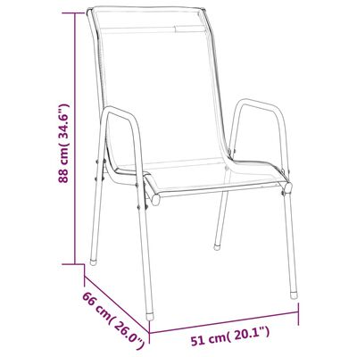 vidaXL Sodo valgomojo komplektas, 9 dalių, juodas, plienas/tekstilenas