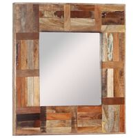 vidaXL Sieninis veidrodis, 50x50cm, perdirbtos medienos masyvas