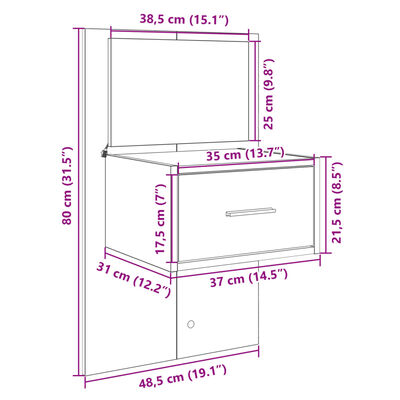 vidaXL Lovos galvūgalis su spintelėmis, rudas ąžuolo, 160cm, mediena