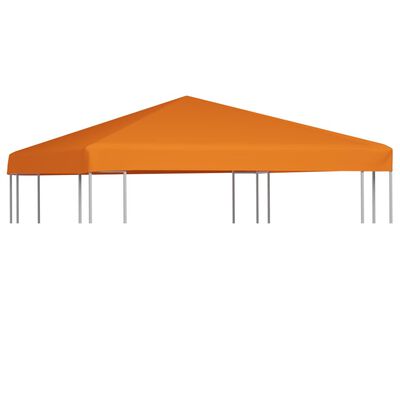 vidaXL Viršutinis pavėsinės uždangalas, oranžinis, 310 g/m², 3x3m