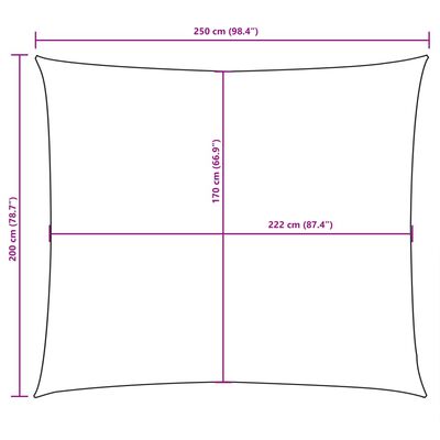 vidaXL Uždanga nuo saulės, juoda, 2x2,5m, oksfordo audinys