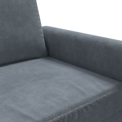 vidaXL Dvivietė sofa, tamsiai pilkos spalvos, 140cm, aksomas