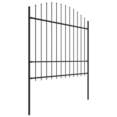 vidaXL Sodo tvora su iečių viršug., juoda, (1,5-1,75)x10,2m, plienas