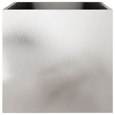 vidaXL Lovelis, sidabrinės spalvos, 49x47x46cm, nerūdijantis plienas