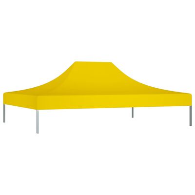 vidaXL Proginės palapinės stogas, geltonos spalvos, 4x3m, 270 g/m²