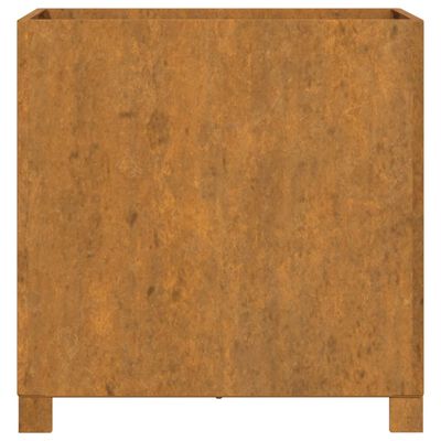 vidaXL Lovelis su kojelėmis, rūdžių, 49x47x50cm, Corten plienas