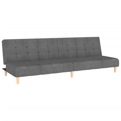 vidaXL Dvivietė sofa-lova, šviesiai pilkos spalvos, audinys