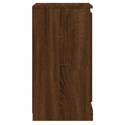 vidaXL Šoninės spintelės, 2vnt., rudos, 37,5x35,5x67,5cm, mediena