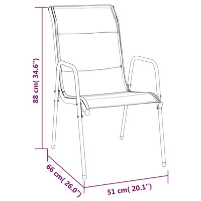 vidaXL Sodo valgomojo komplektas, 7 dalių, juodas, plienas/tekstilenas