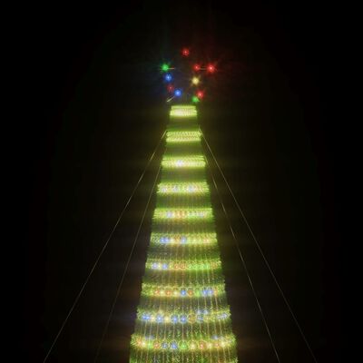 vidaXL Šviečianti Kalėdų eglutė, 500cm, 1544 LED, kūgio formos