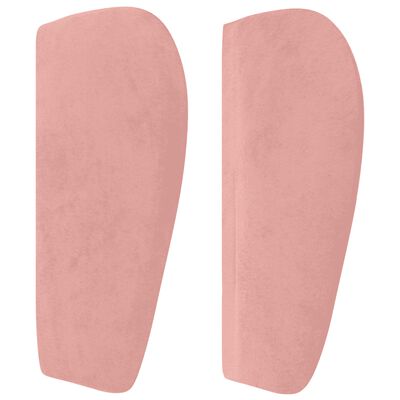 vidaXL Lova su spyruoklėmis ir čiužiniu, rožinė, 200x200 cm, aksomas