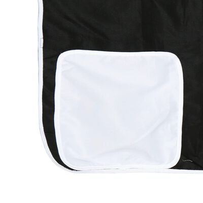 vidaXL Dviaukštė lova su užuolaidomis, balta/juoda, 80x200cm, pušis