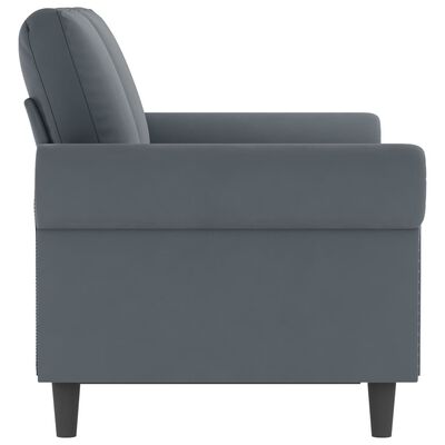 vidaXL Dvivietė sofa, tamsiai pilkos spalvos, 120cm, aksomas