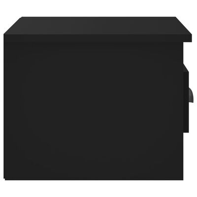 vidaXL Sieninės naktinės spintelės, 2vnt., juodos, 41,5x36x28cm