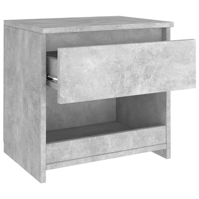 vidaXL Naktinė spintelė, betono pilka, 40x30x39cm, apdirbta mediena