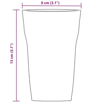 vidaXL Alaus stiklinės, 6vnt., 415 ml