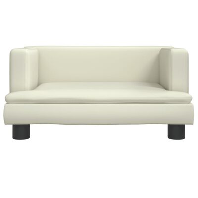 vidaXL Vaikiška sofa, kreminės spalvos, 60x40x30cm, dirbtinė oda