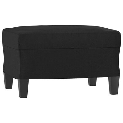 vidaXL Trivietė sofa su pakoja, juodos spalvos, 180cm, dirbtinė oda