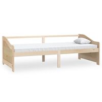 vidaXL Trivietė lova, 90x200cm, pušies medienos masyvas
