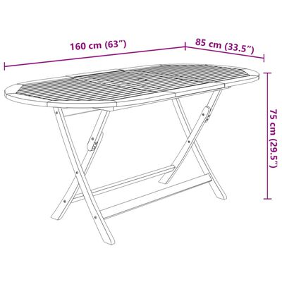 vidaXL Lauko valgomojo baldų kompl., 7d., akacijos med., sulankst.