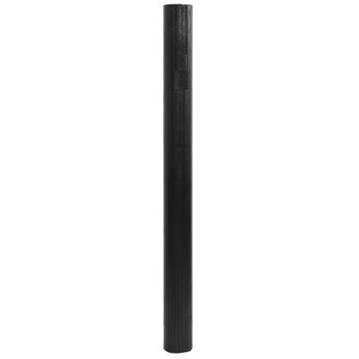 vidaXL Kilimas, juodos spalvos, 80x300cm, bambukas, stačiakampis