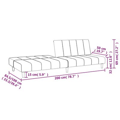 vidaXL Dvivietė sofa-lova, tamsiai žalios spalvos, aksomas