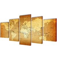 Fotopaveikslas "Pasaulio Žemėlapis" ant Drobės 100 x 50 cm